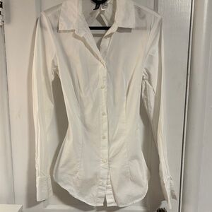 Zara Crisp White Collared Shirt